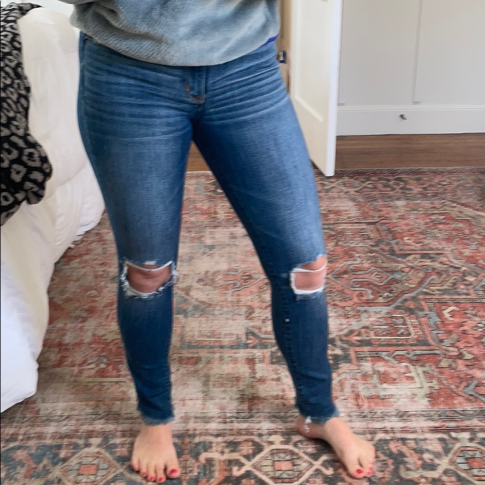 Abercrombie distressed skinny jeans